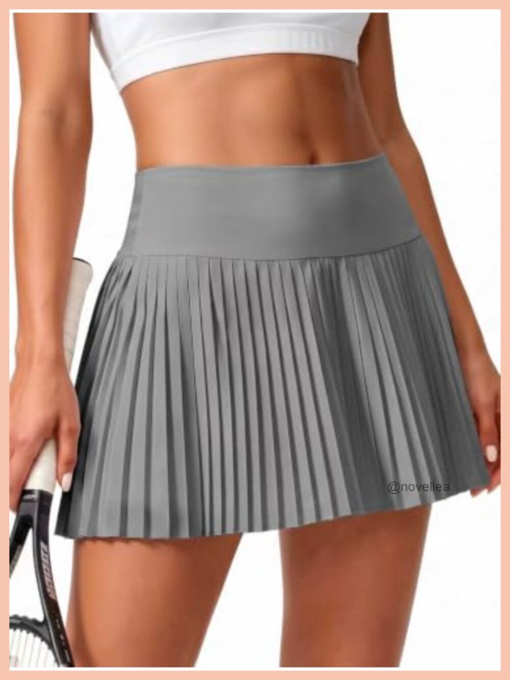 Pleated Skort with Pockets High Waisted Tummy Control Tennis Skirt